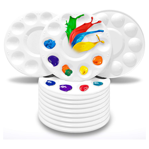 12-Piece Hulameda Plastic Paint Tray Pallets For Kids