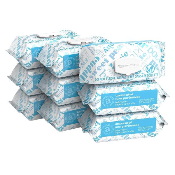 810-Count Amazon Elements Baby Wipes