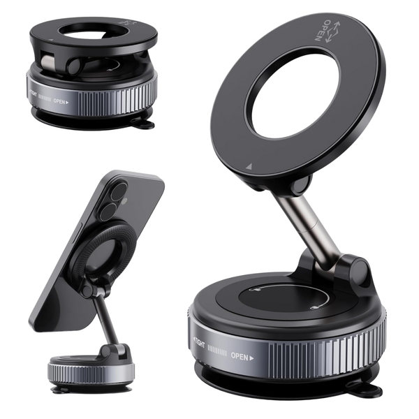 Upgraded 360deg. Vacuum Magnetic Car Phone Holder