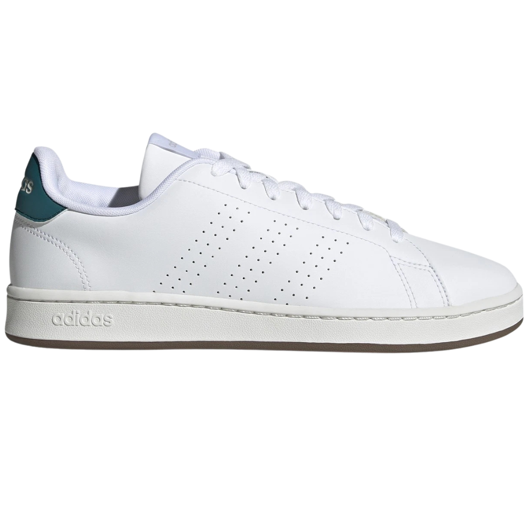 Adidas Men's Advantage Casual Sneakers (White / White / Green)