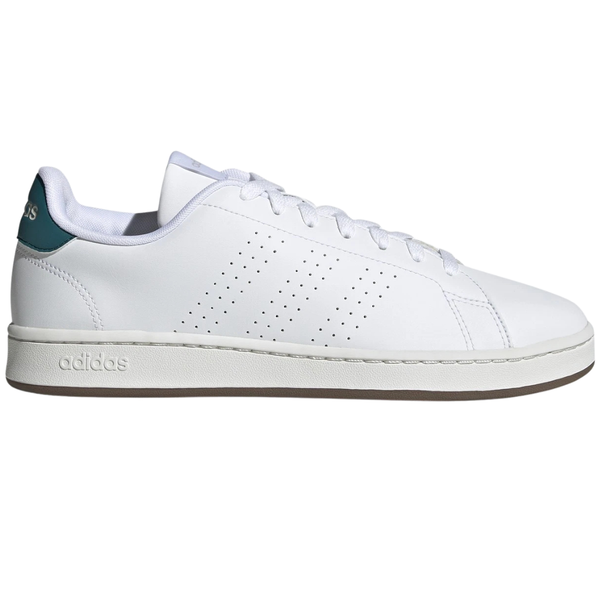Adidas Men's Advantage Casual Sneakers (White / White / Green)