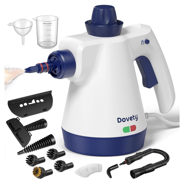 Dovety Pressurized Handheld Steam Cleaner With 12 Accessories