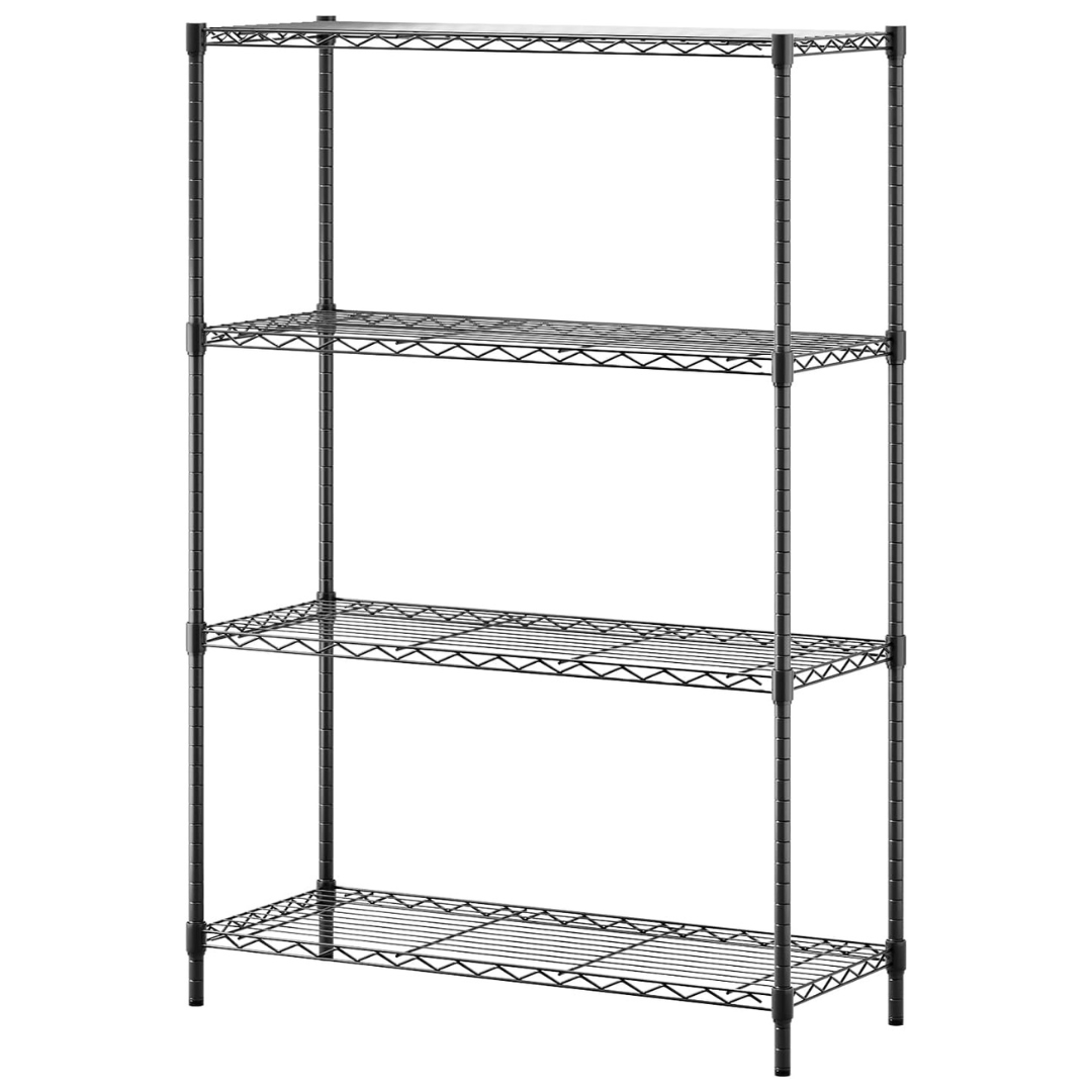 BestOffice 4 Shelf Wire Shelving Unit With 1000 LBS Capacity
