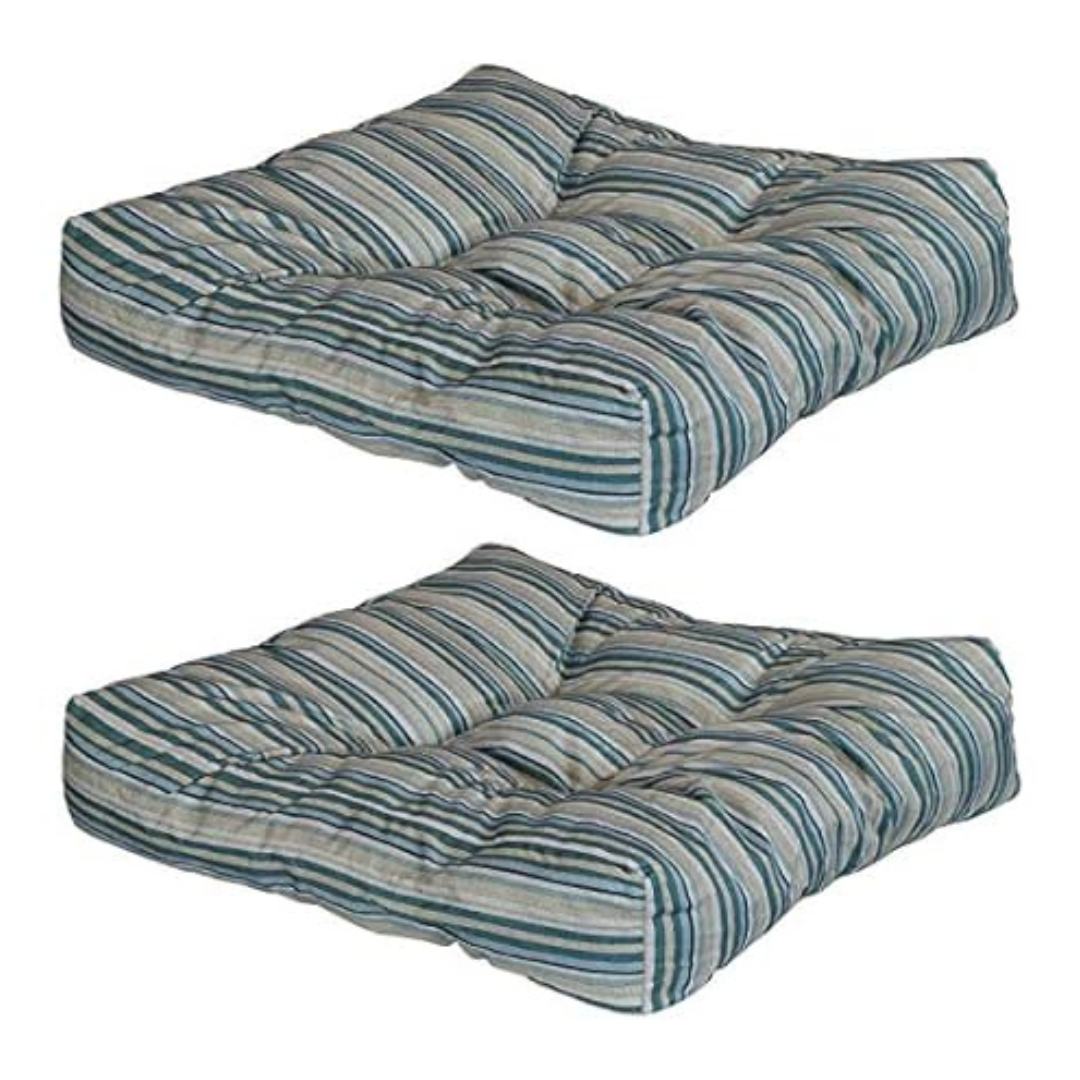 Set Of 2 Sunnydaze 20" Square Tufted Patio Cushions