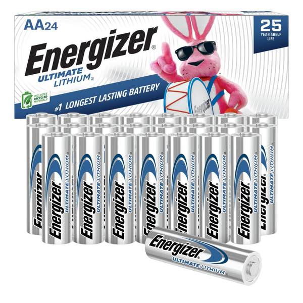 24-Count Energizer Ultimate Lithium 1.5V AA Batteries