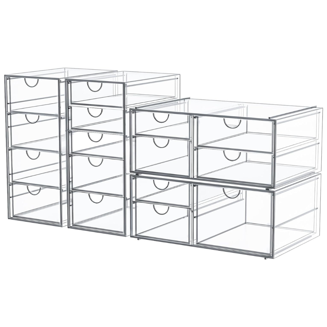 4-Pack caktraie Makeup Organizer Storage With 16 Drawers