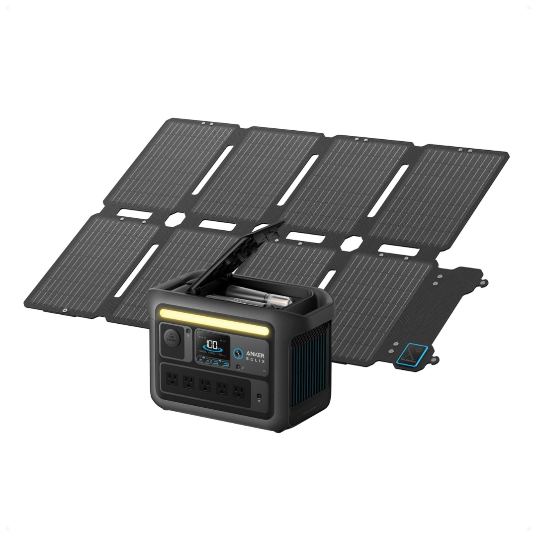 Anker SOLIX C800X 1200W Portable Power Station With 100W Solar Panel