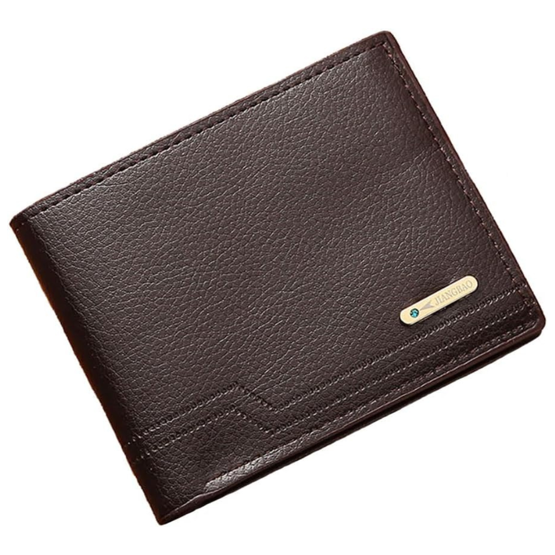 Bifold Minimalist Slim Wallet With Coin Purse, Zipper