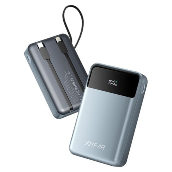 2-Pack Joyfar 30000mAh Power Bank With 2 Built-in Cables