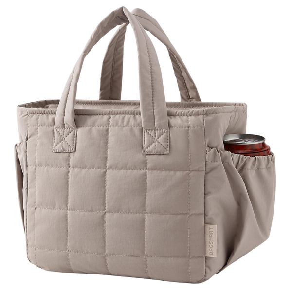 Women's Small Cute Quilted Puffer Leakproof Lunch Box (Various)
