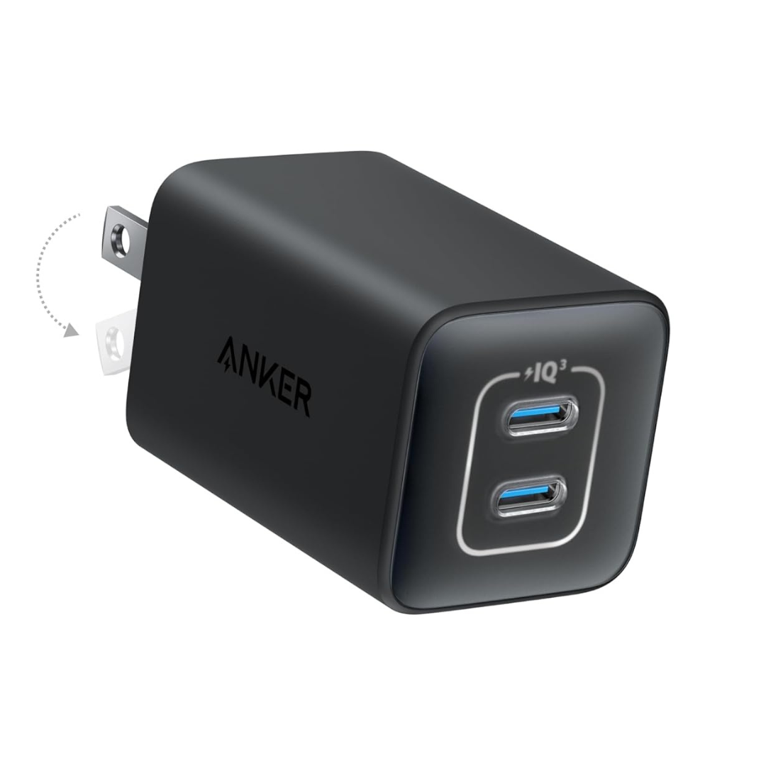 Anker Nano 3 47W 2-Port Compact Foldable USB-C GaN Charger