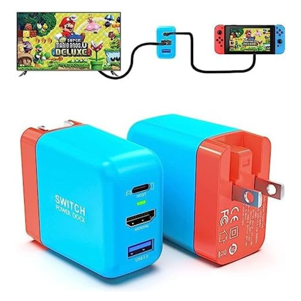 Mirabox 36W Portable TV Dock Charger For Nintendo Switch With USB-C Cable