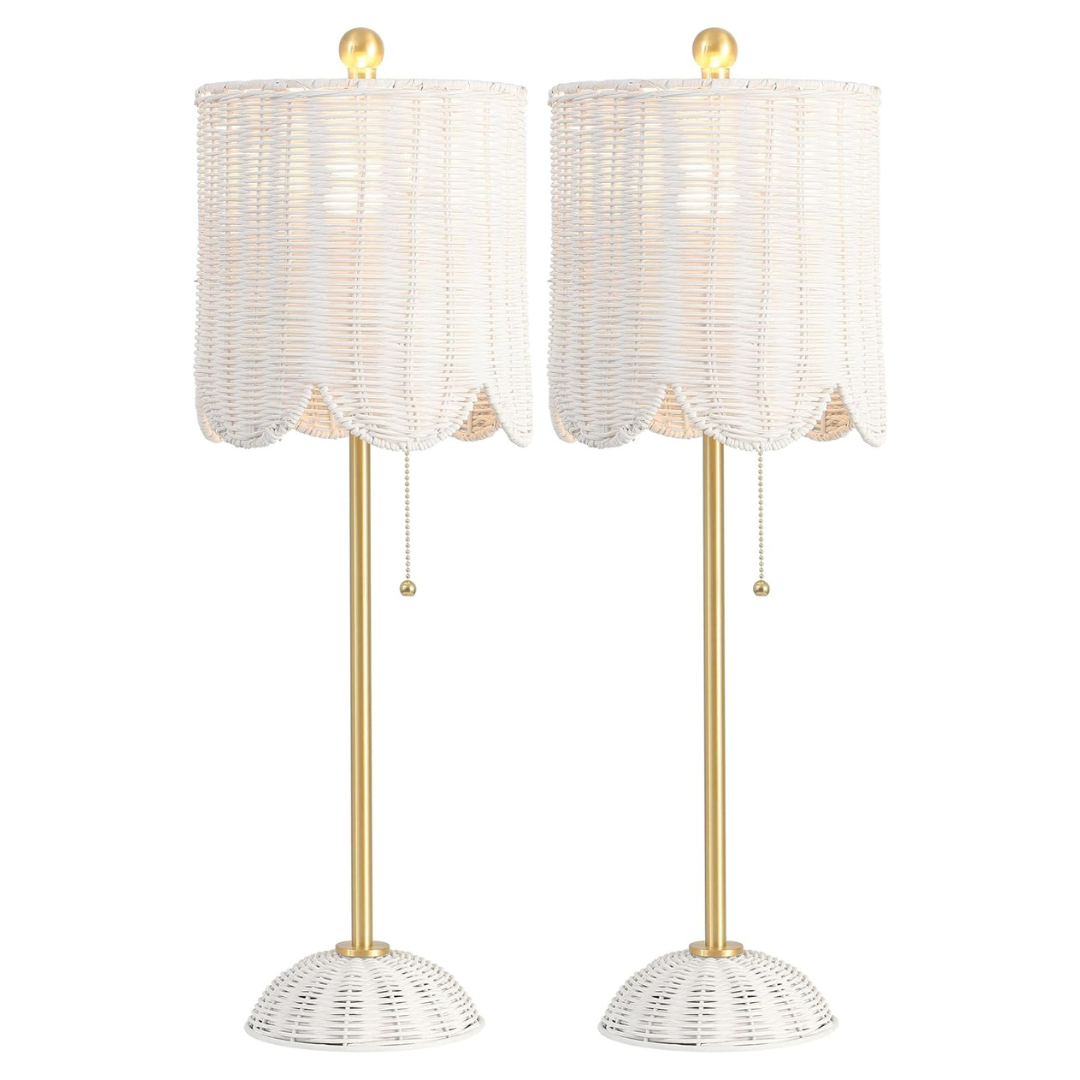 Set Of 2 JONATHAN Y JYL1138B-SET2 27.5" Coastal Bohemian Table Lamp