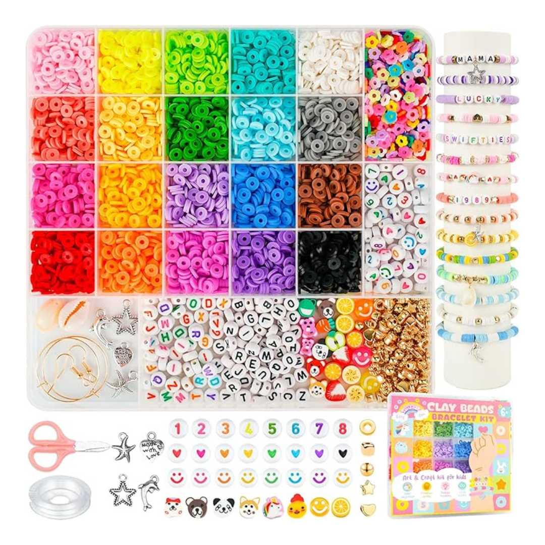 5000-Pieces Sunlode Bracelet Making Kit with Clay Beads and Charms