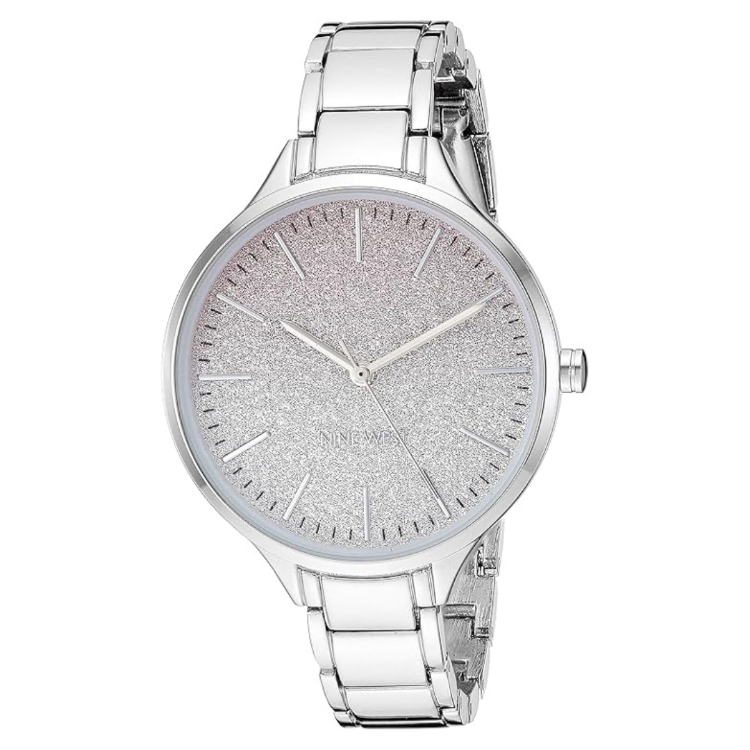 Nine West Women's Silver-Tone Bracelet Watch