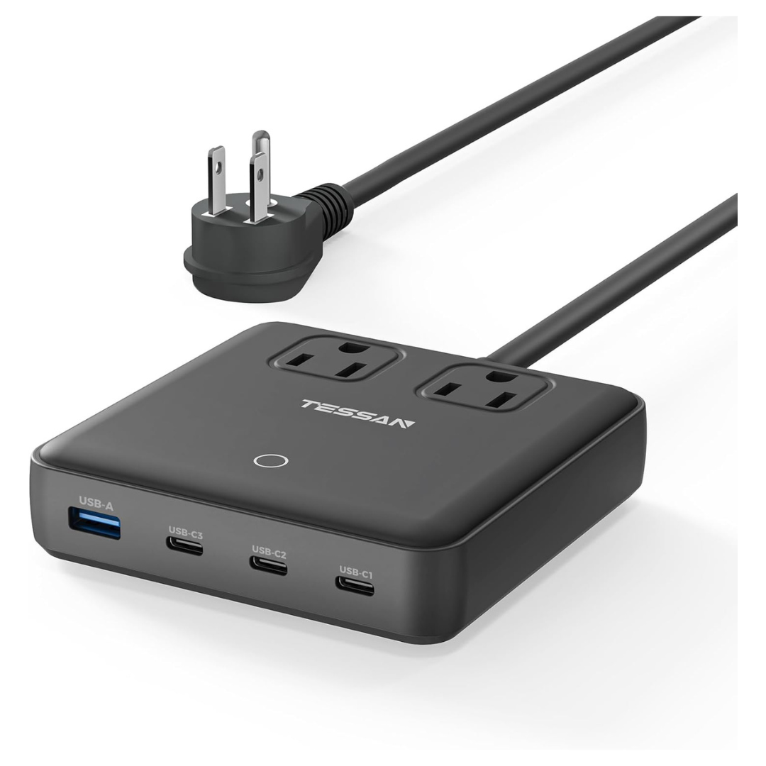 TESSAN 6-in-1 PD 100W USB-C Charging Station w/ 5-Feet Cord