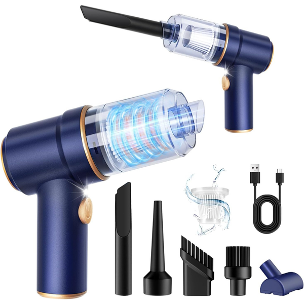 KMM 9000Pa Handheld Car Vacuum Cleaner and Air Duster (Blue)