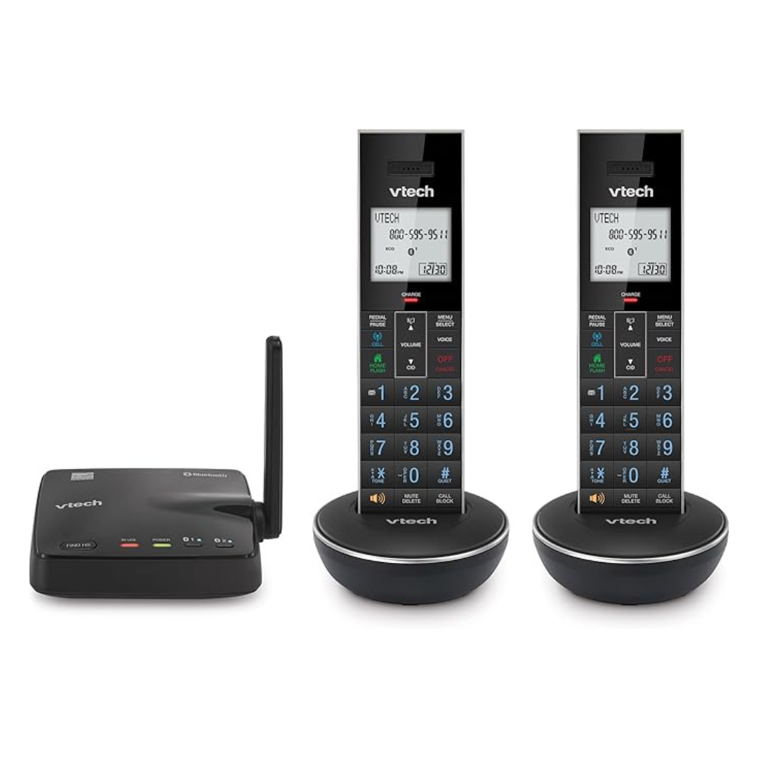 2 Handsets VTech LS6331-2 Cordless Phone w/ Bluetooth & Call Blocker