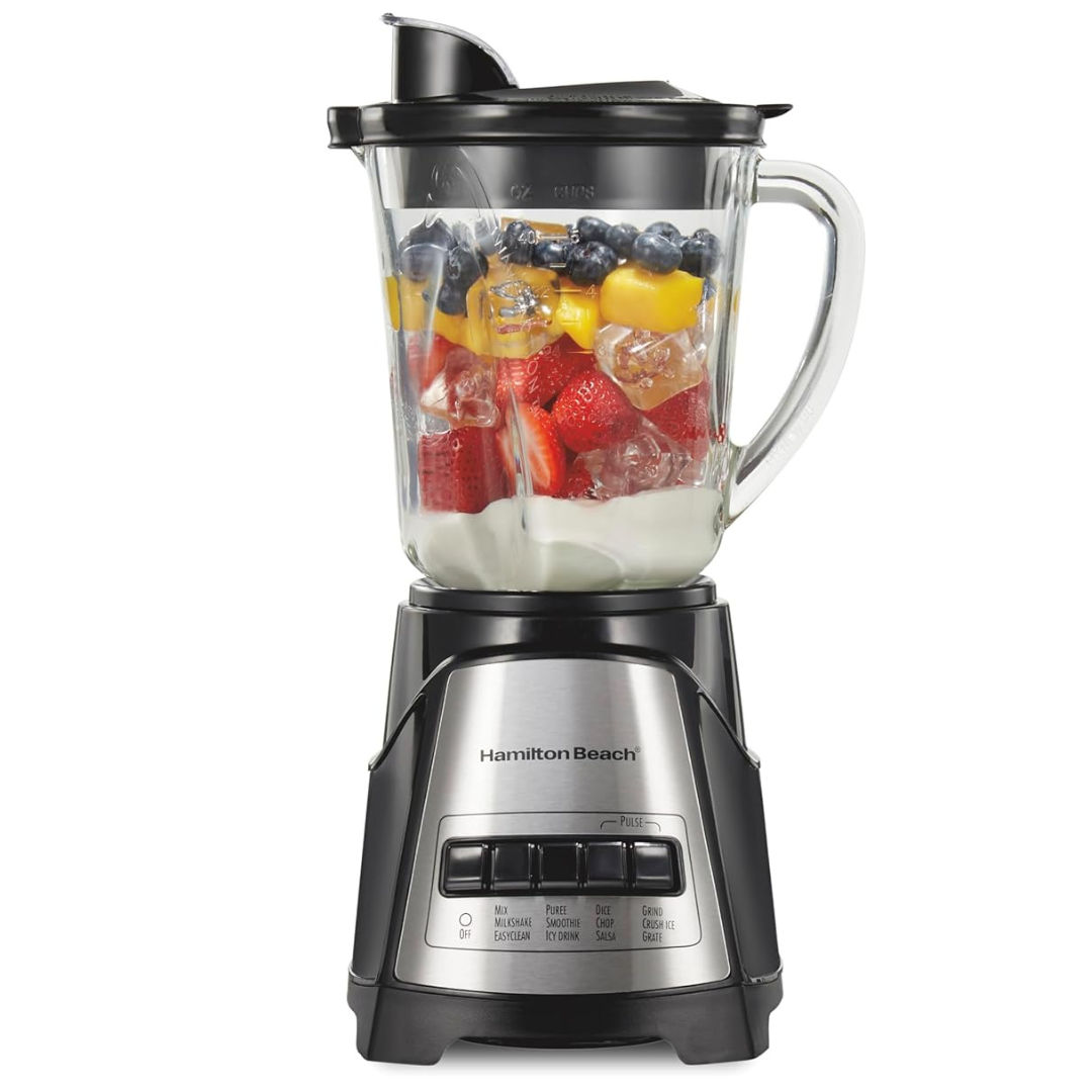 Hamilton Beach Power Elite Wave Action Blender with 40oz Glass Jar
