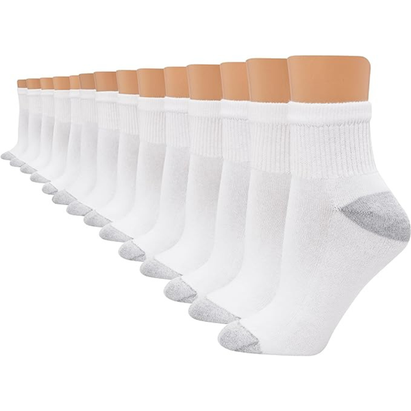 14-Pack Hanes Women's Ankle Soft Moisture-wicking Socks