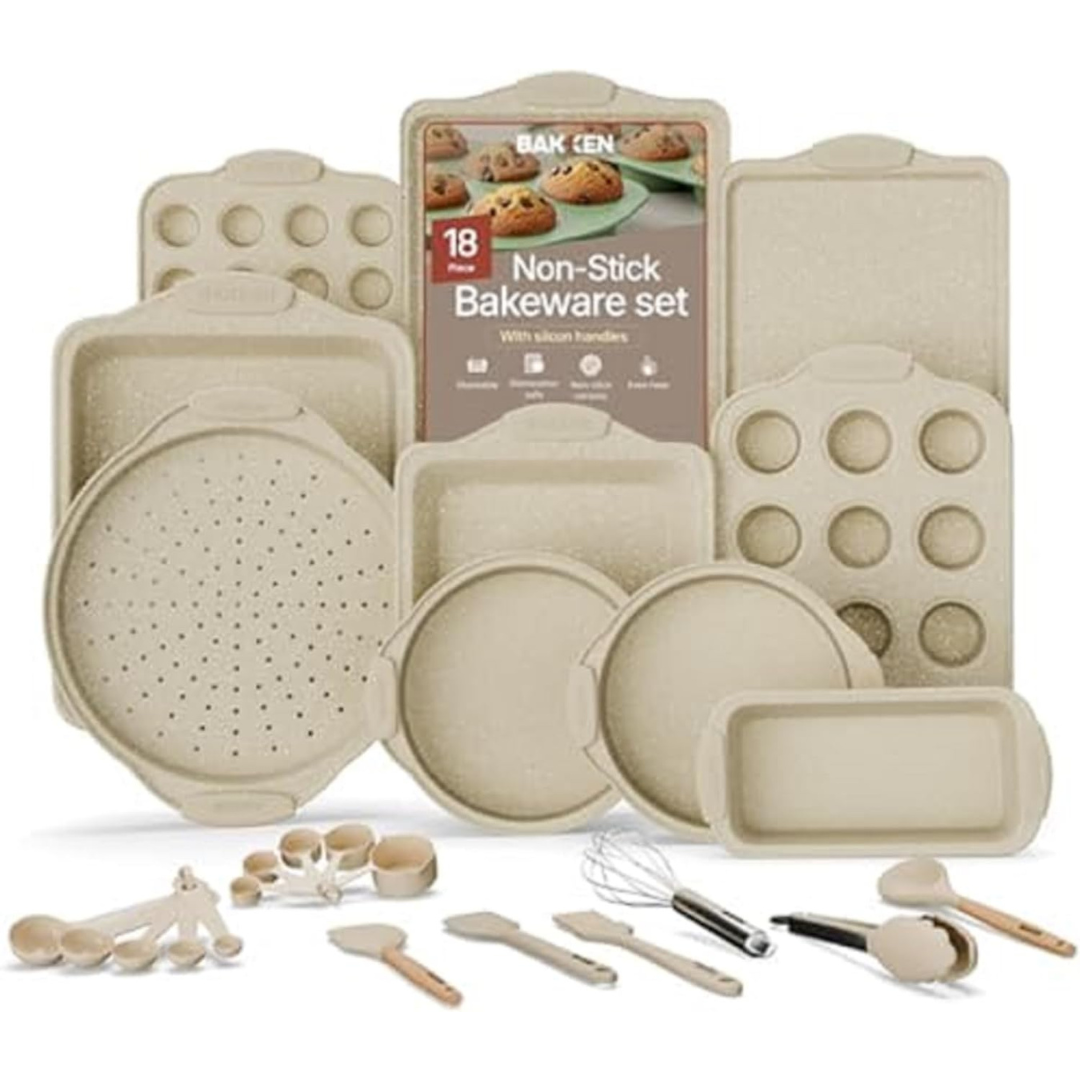 18-Piece Deluxe Nonstick Carbon Steel Bakeware Set