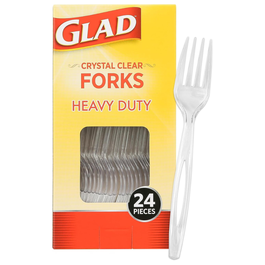 24-Count Glad Crystal Clear Plastic Forks