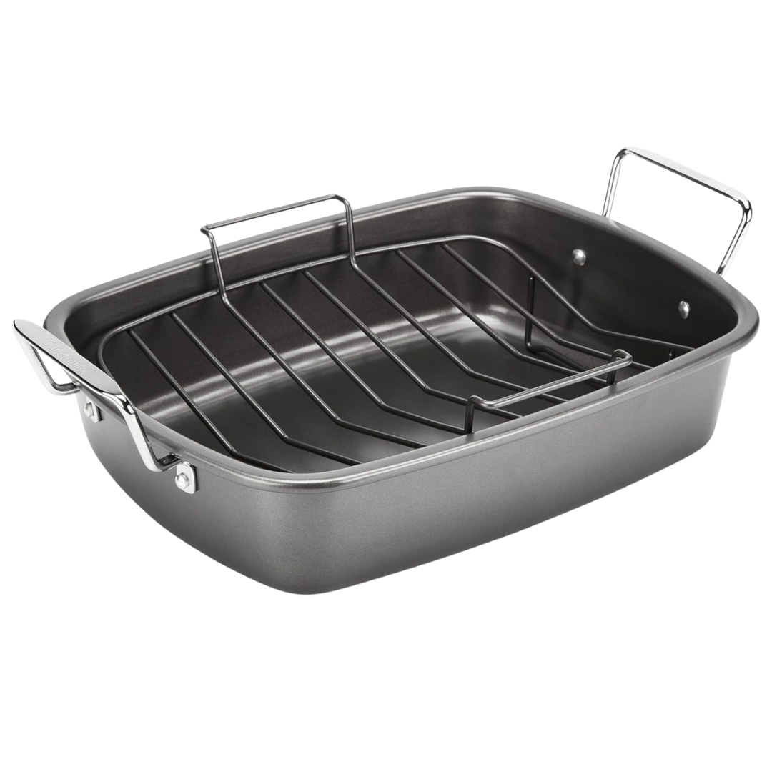 Cuisinart 16" x 12" Carbon Steel Non-Stick Roaster With V-Rack