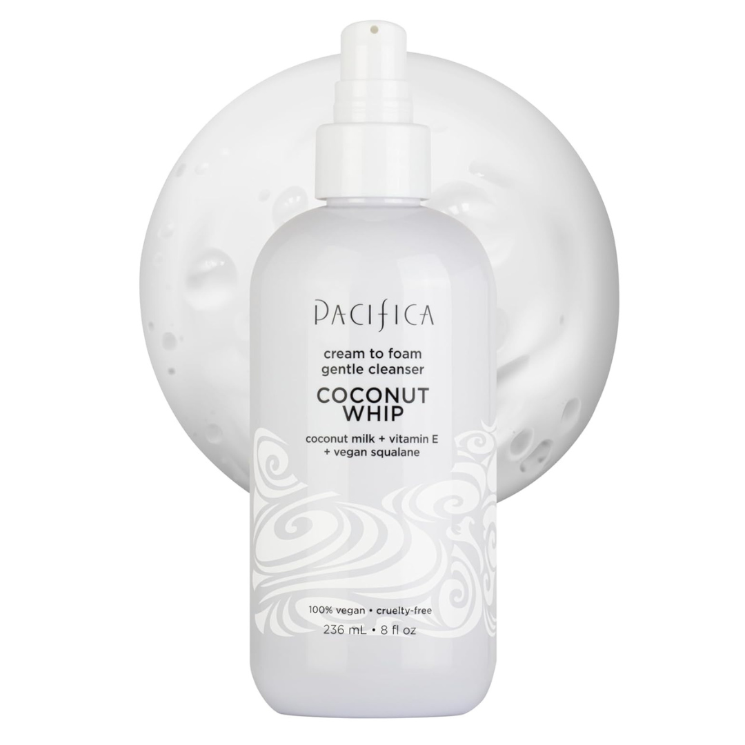 8oz Pacifica Coconut Whip Cream To Foam Face Wash Gentle Cleanser