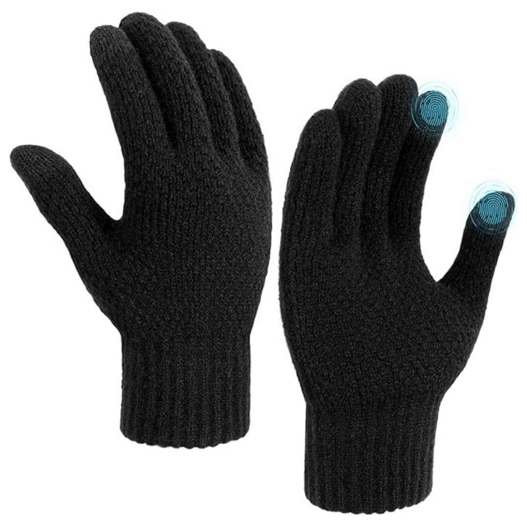 Touchscreen Women's Winter Gloves With Elastic Cuff