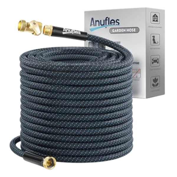 25ft Anufles Lightweight 3-Layer PVC Flexible Water Hose