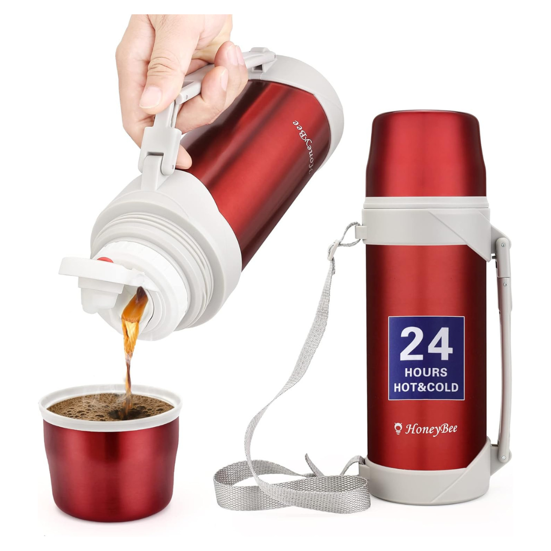 HoneyBee 41oz 18/8 Stainless Steel Insulated Coffee Thermos