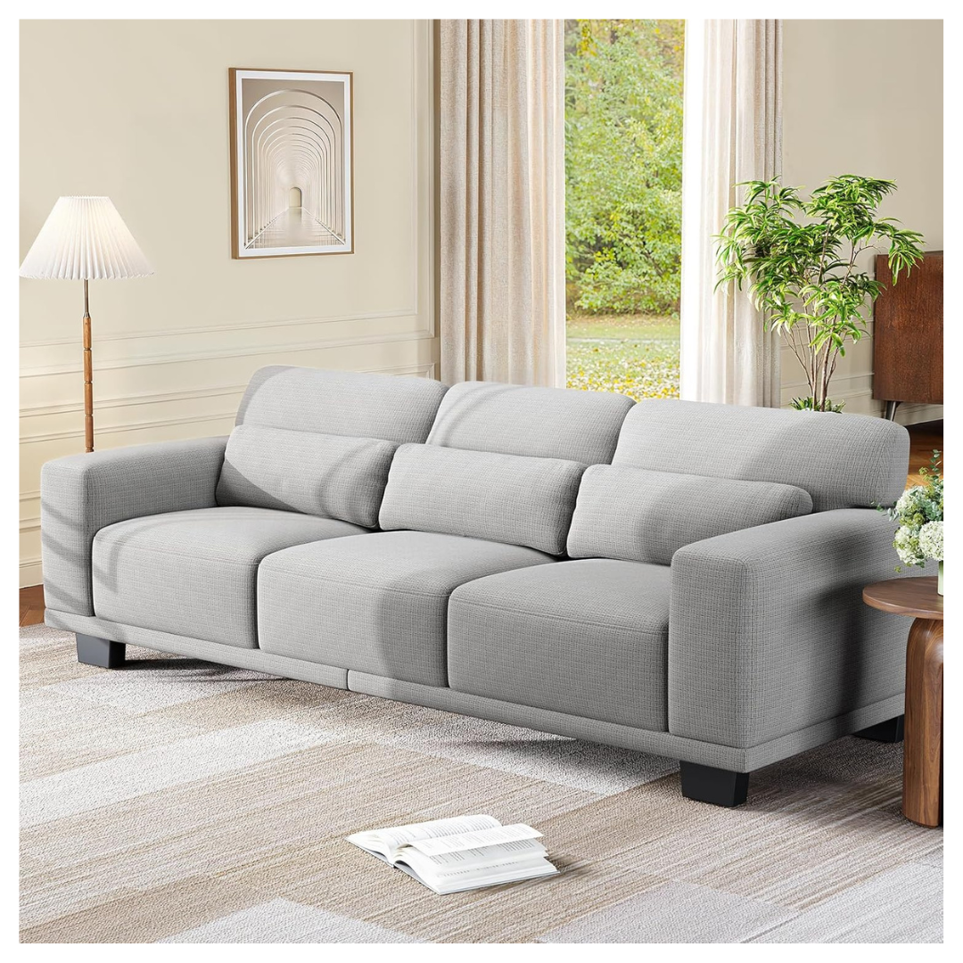 89" Amada 3 Seater Modern Sofa Couch For Living Room