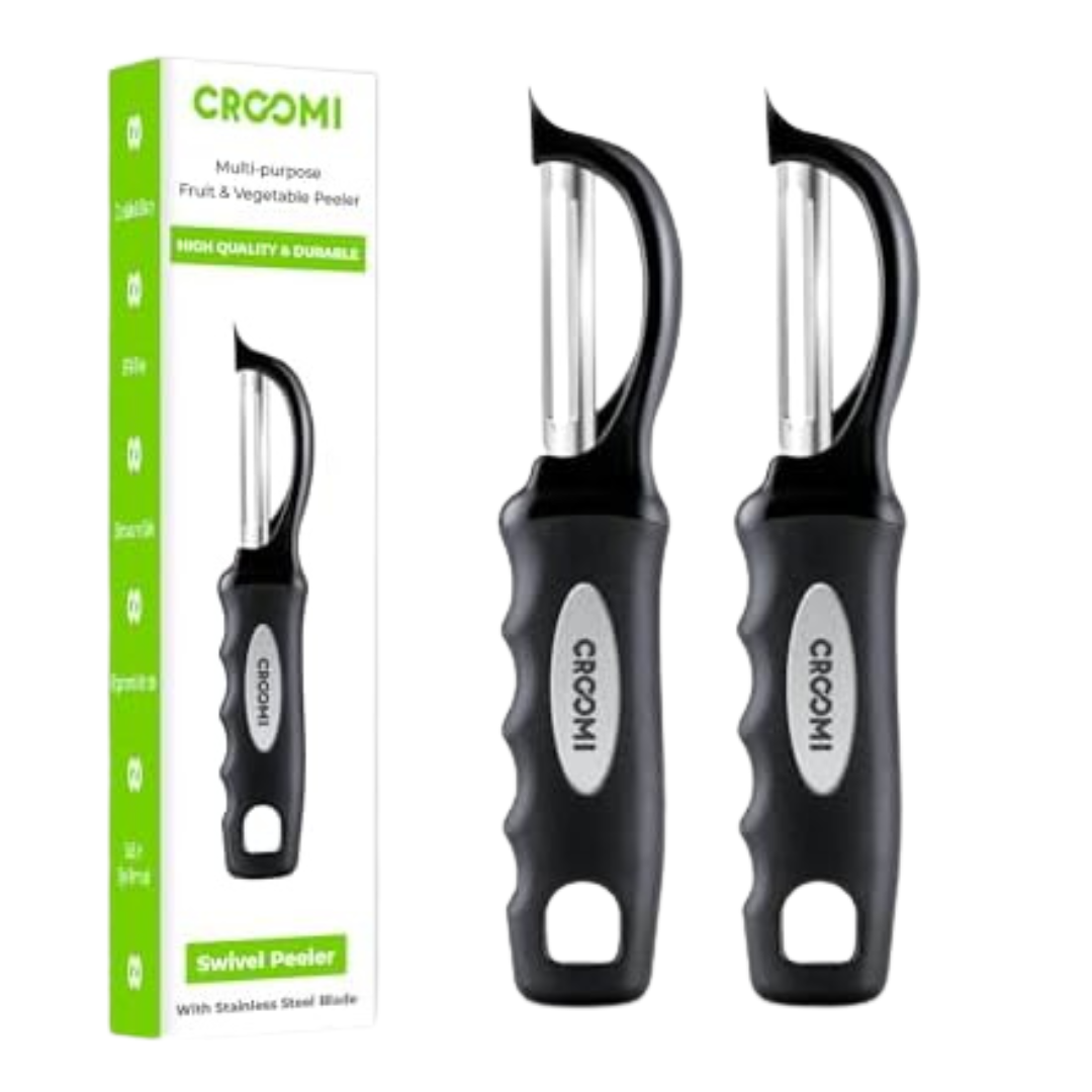 2-Pack Croomi Premium Swivel Vegetable Peeler