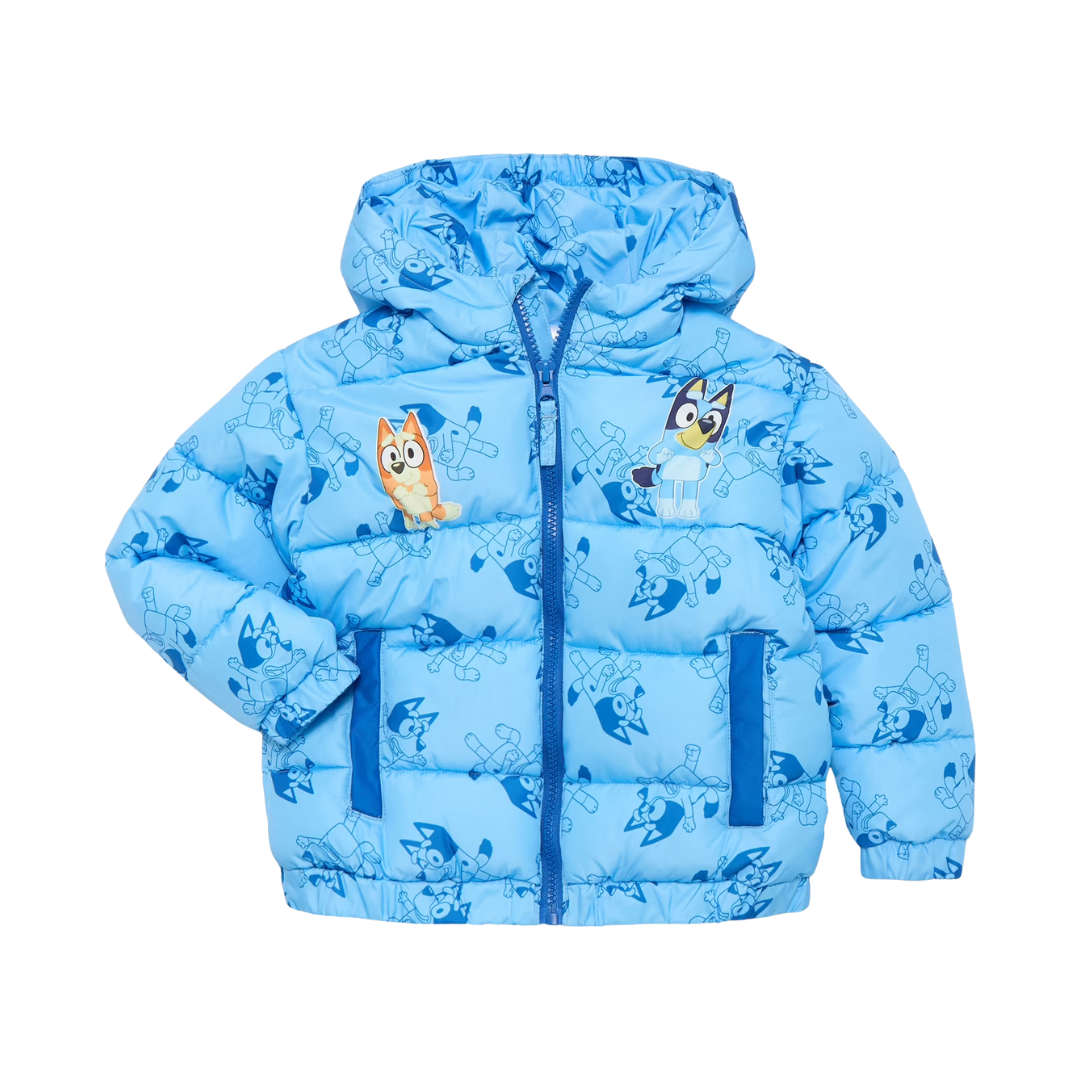 Kids Character Hooded Puffer Jackets