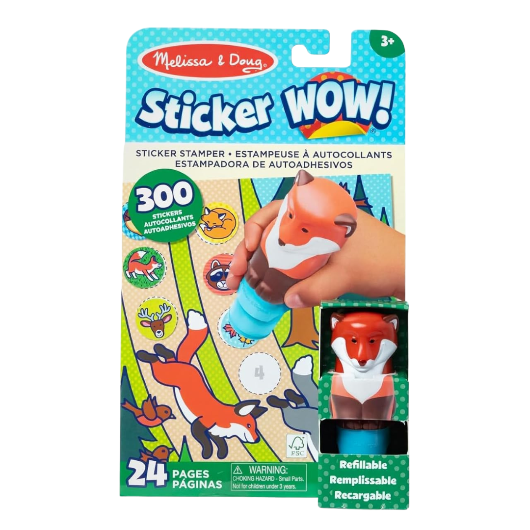 Melissa & Doug Sticker Wow! 24-Page Activity Pad And Sticker Stamper, 300 Stickers