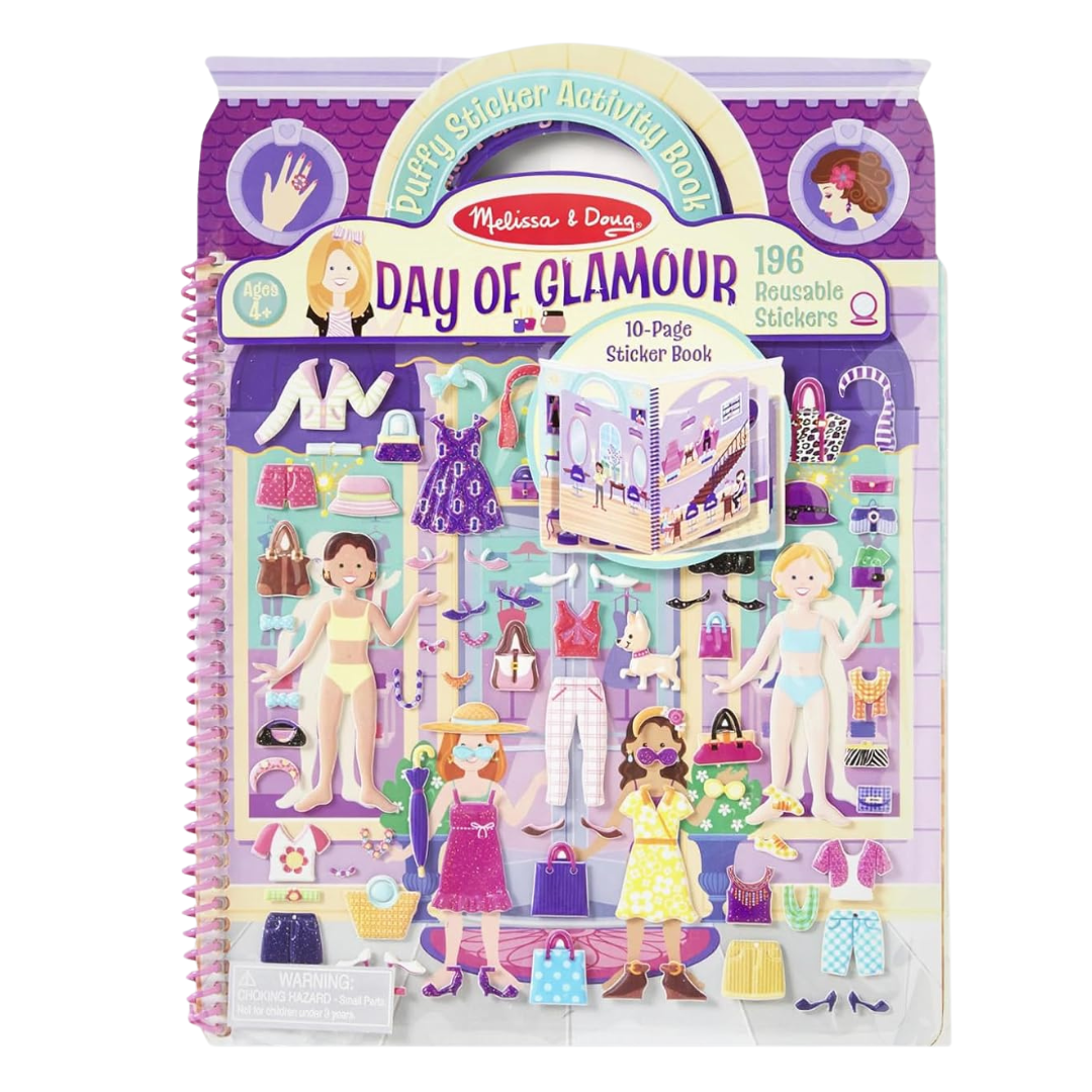Melissa & Doug Day Of Glamour Puffy Sticker Activity Book