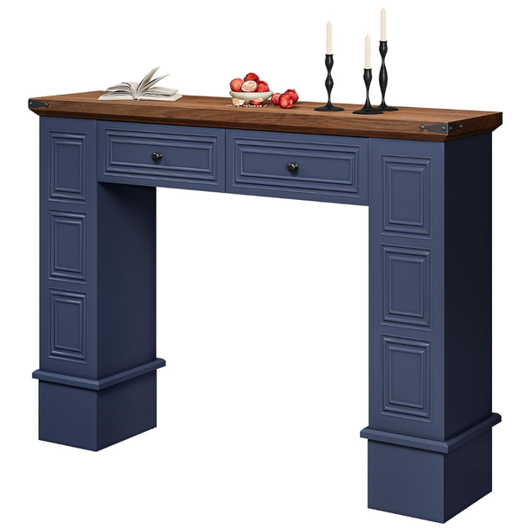 Narrow Long Farmhouse Console Sofa Table With Storage