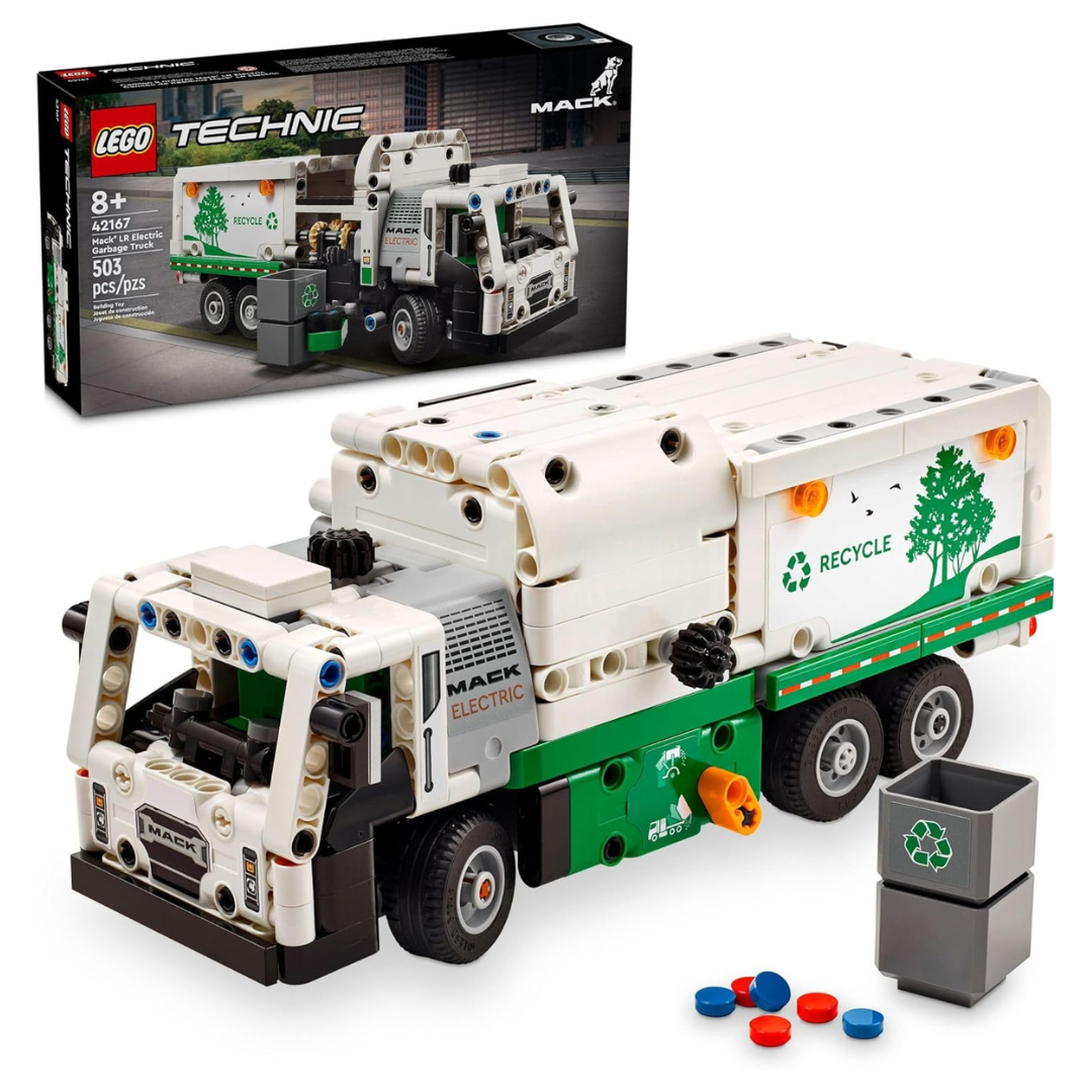 503-Piece Lego Technic Mack LR Electric Garbage Truck Toy (42167)