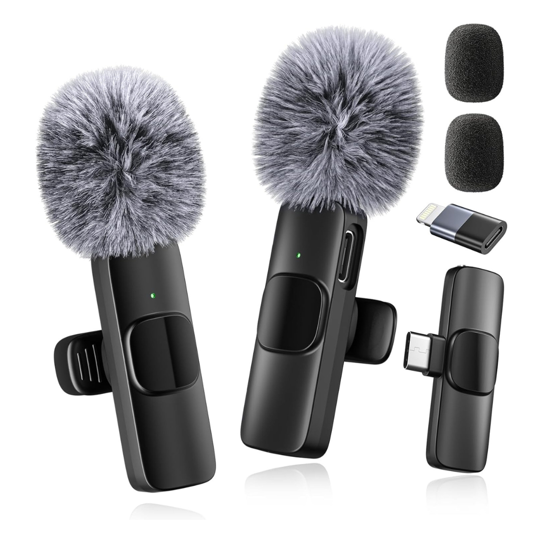 Professional Wireless Lavalier Lapel Microphone with USB-C