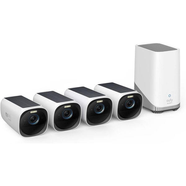 4-Pack eufy S330 EufyCam 3 4K Outdoor Wireless Camera w/Solar Panel