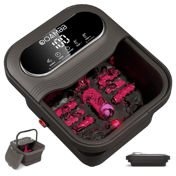 Collapsible Foot Spa with Heat Bubble and Temp Control
