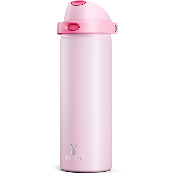 24oz Insulated Water Bottle w/ Straw & Spout Lid (Various)