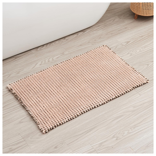 16" x 24" Non Slip Super Soft Acrylic Blend Bath Rugs With Tassels