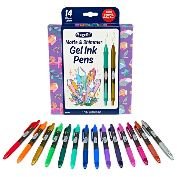 Crayola 14 Matte & Glitter Ink Pens