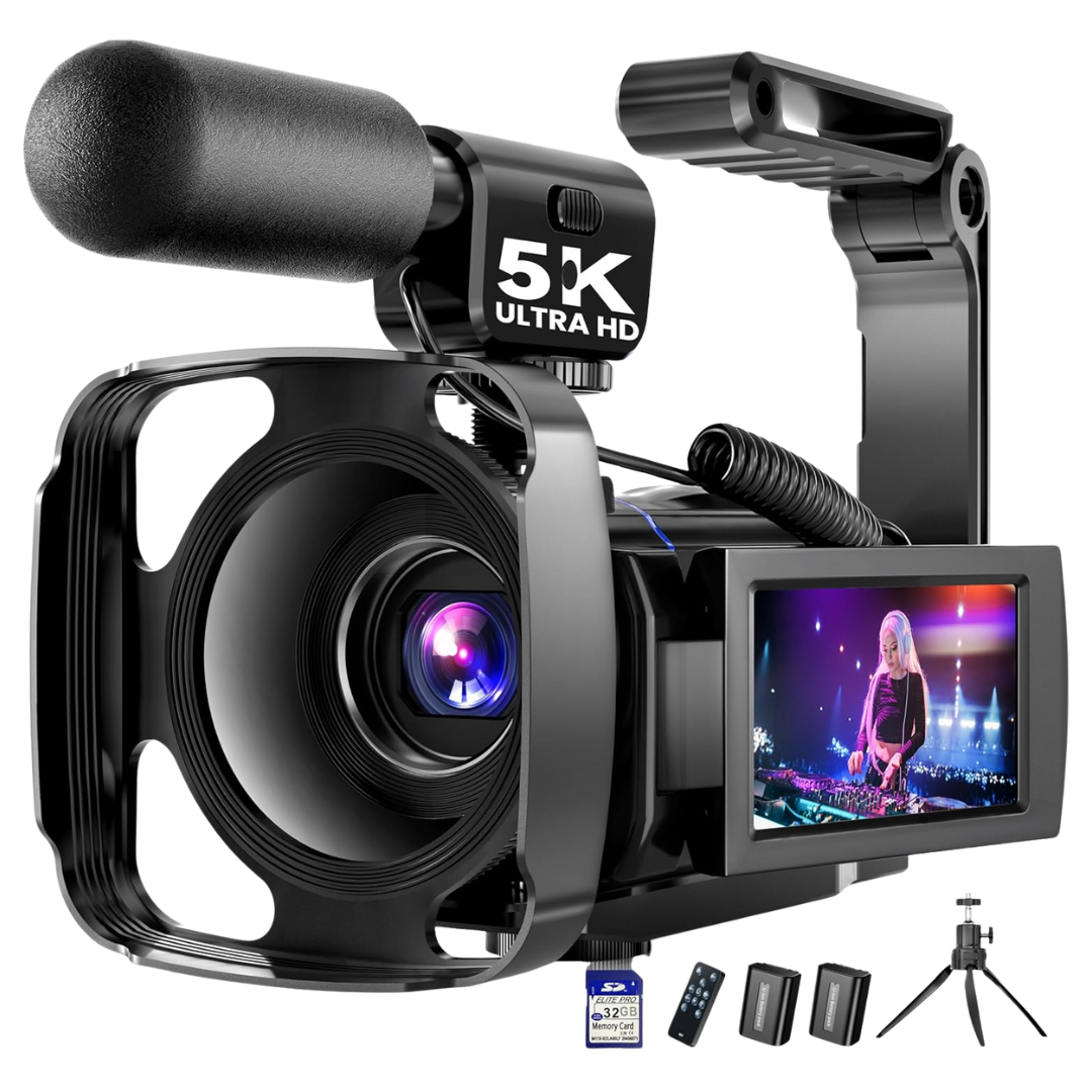 Bregoo X70 5K UHD 64MP 16x Zoom Video Camcorder W/ 3" Screen