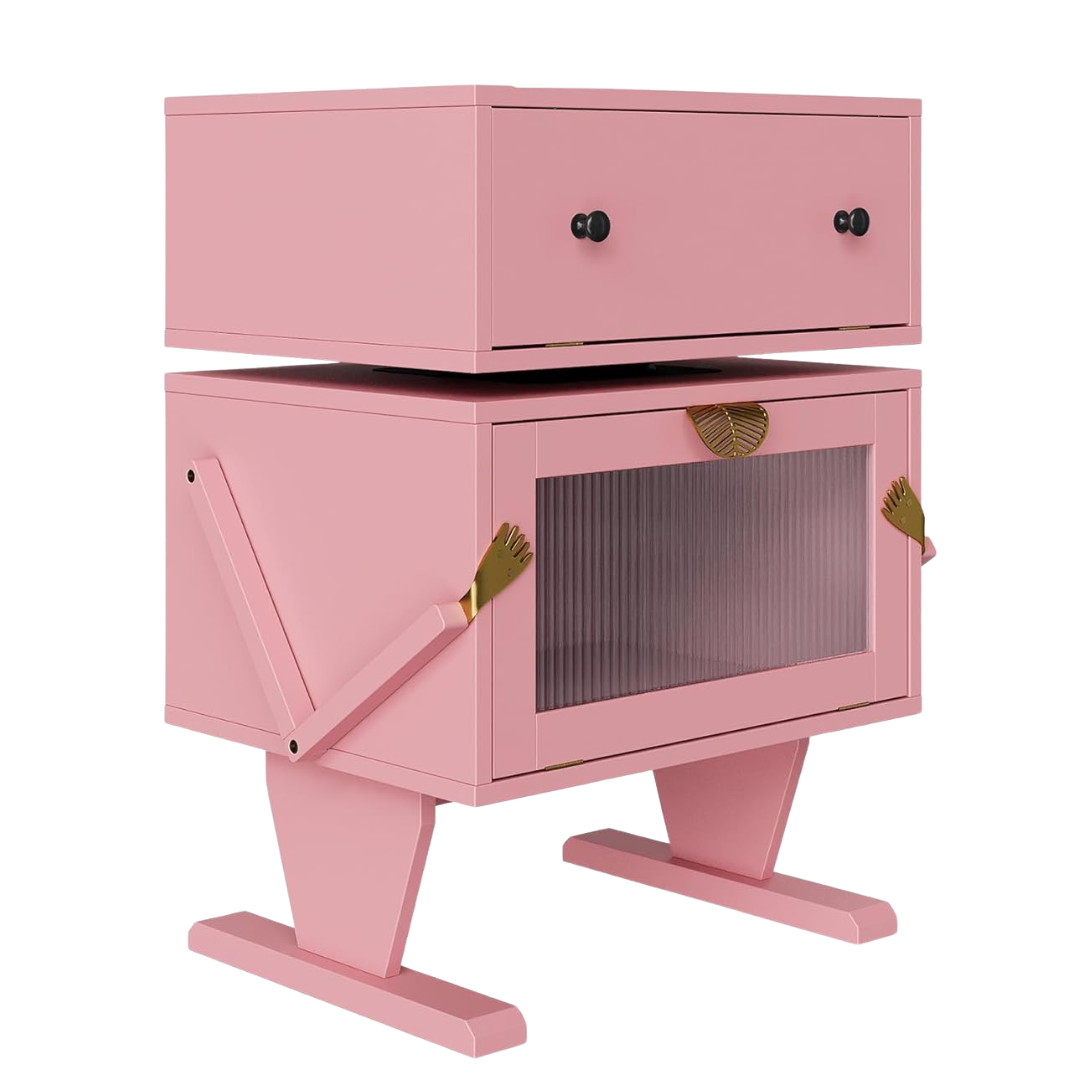 RoyalCraft Robot Nightstand W/ Rotating Drawer & Lights