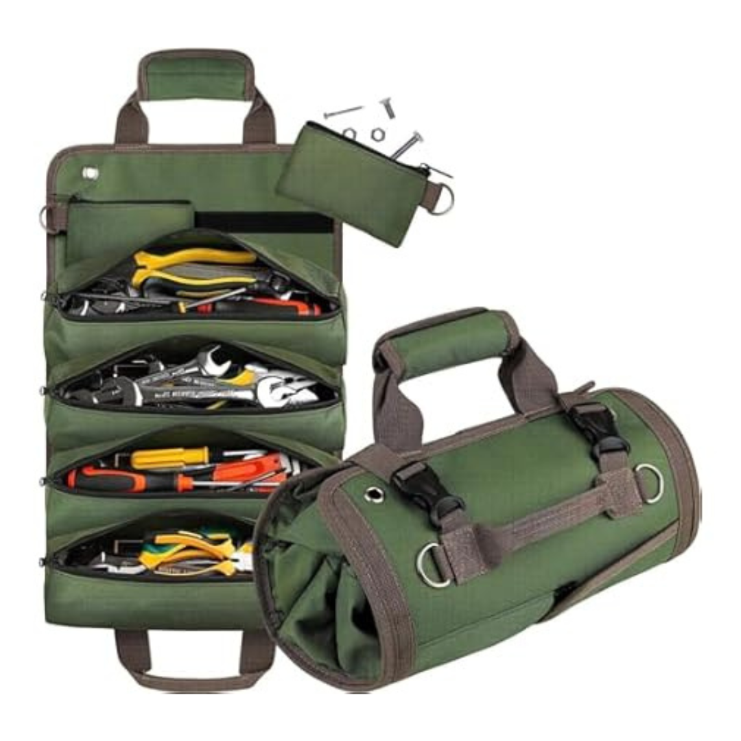 Videcor Roll Up Tool Organizer Bag With 4 Pockets