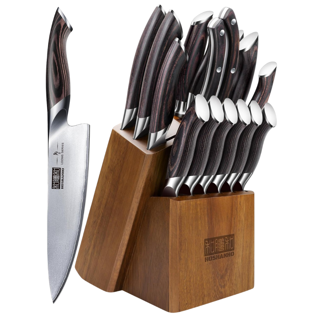 16-Piece Japanese High Carbon Kitchen Knife Set