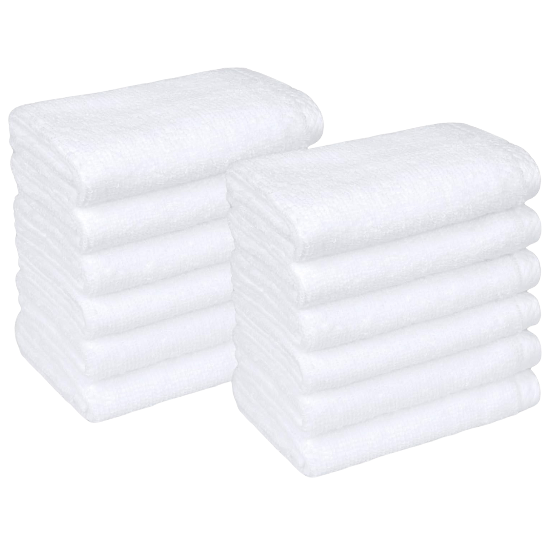 12-Pack Amazon Basics 12" x 12" Cotton Lightweight Washcloths