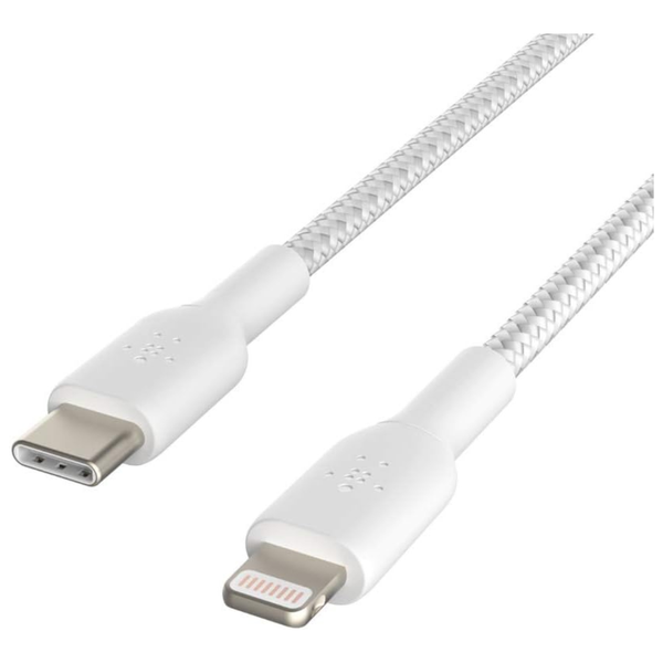 3.3ft/1M Belkin BoostCharge Nylon Braided USB C To Lightning Cable